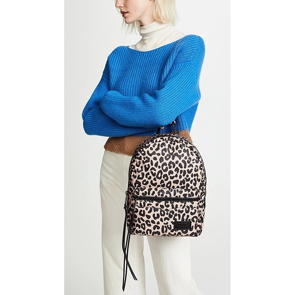 NEW Rebecca Minkoff‎ Medium Leopard Cheetah Print Canvas Backpack $178rt NWT main image 4
